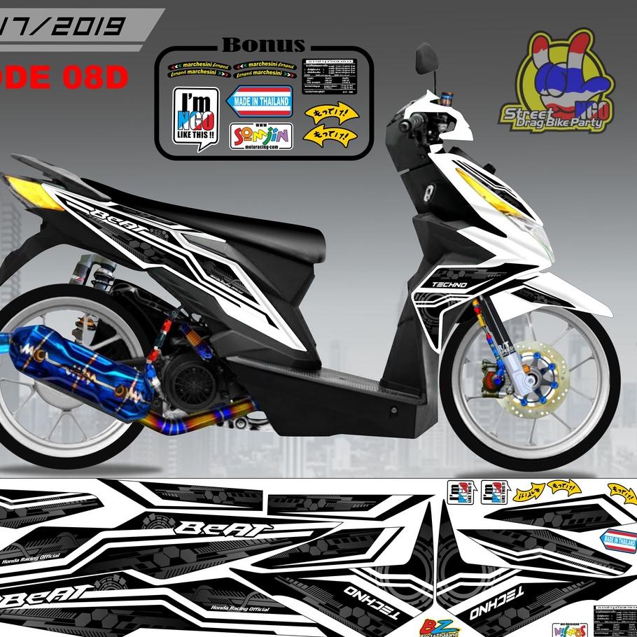 Jual 1111 Striping Beat Variasi Stiker Beat Kode 08