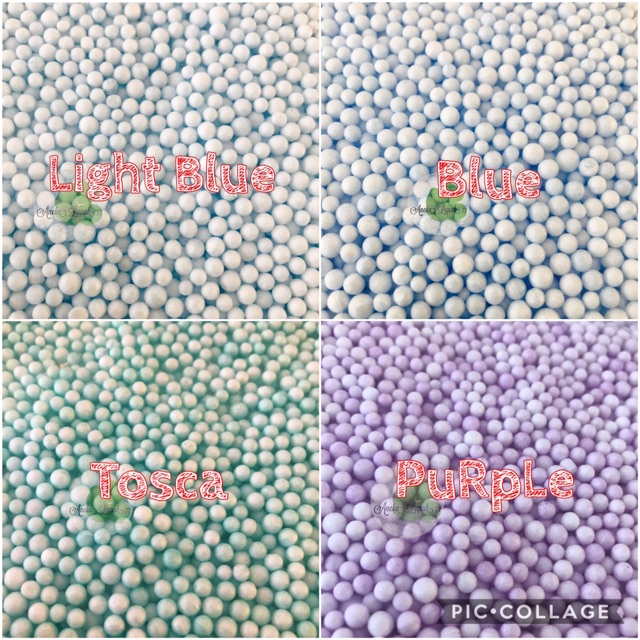 Styrofoam butir foam slime 1 warna art project hiasan prakarya