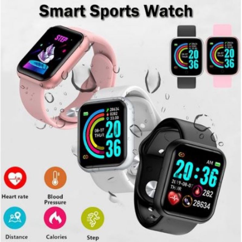 SmartWatch Y68 Sport Tahan Air Bluetooth