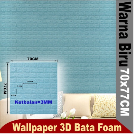 Wallpaper 3D Foam Ukuran 70 x 77 CM Dekorasi Dinding Kamar Rumah Murah Wallpaper Dinding 3D Foam