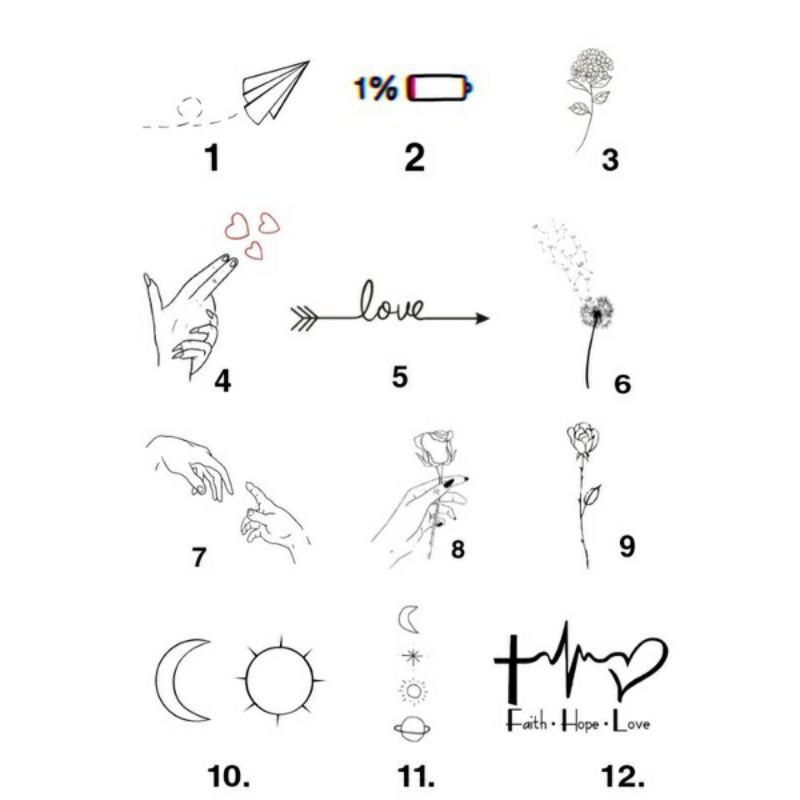 【 RDM1 】 Stiker Tatto /Tattoo Temporary aesthetic