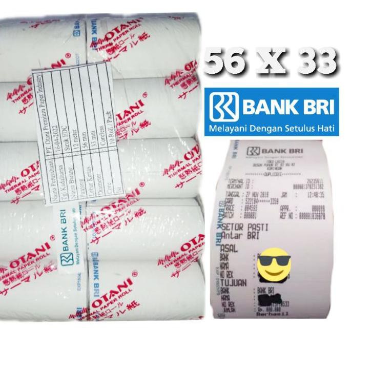 

Prioritas,, Kertas Struk Thermal Logo BRI EDC BRI link Printer 58mm