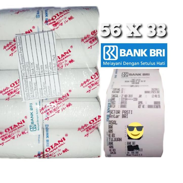 Prioritas,, Kertas Struk Thermal Logo BRI EDC BRI link Printer 58mm