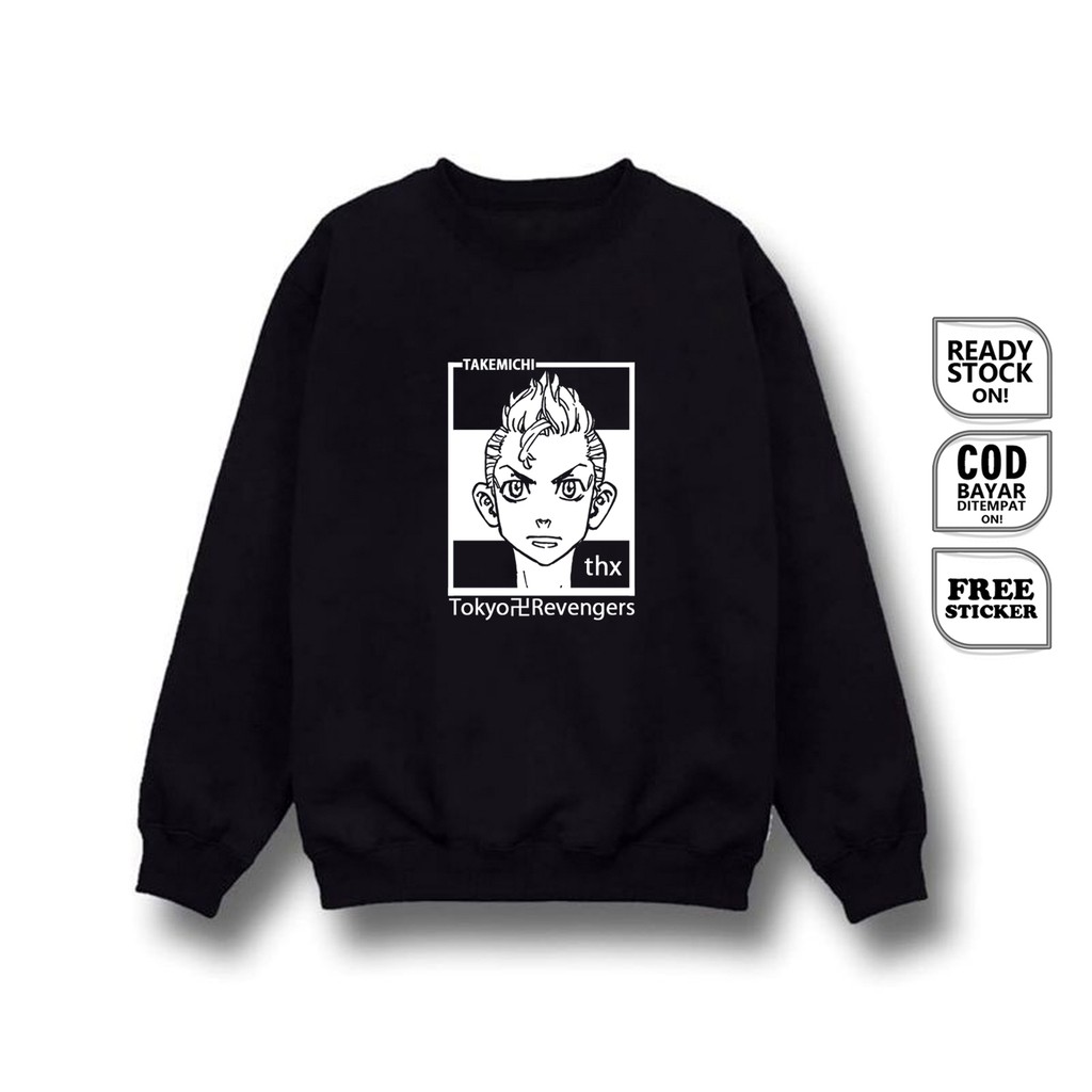 SWEATER CREWNECK TOKYO REVENGERS TAKEMICHI HANAGAKI MIKEY MANJI GANG ANIME MANGA COSPLAY BAJU JEPANG