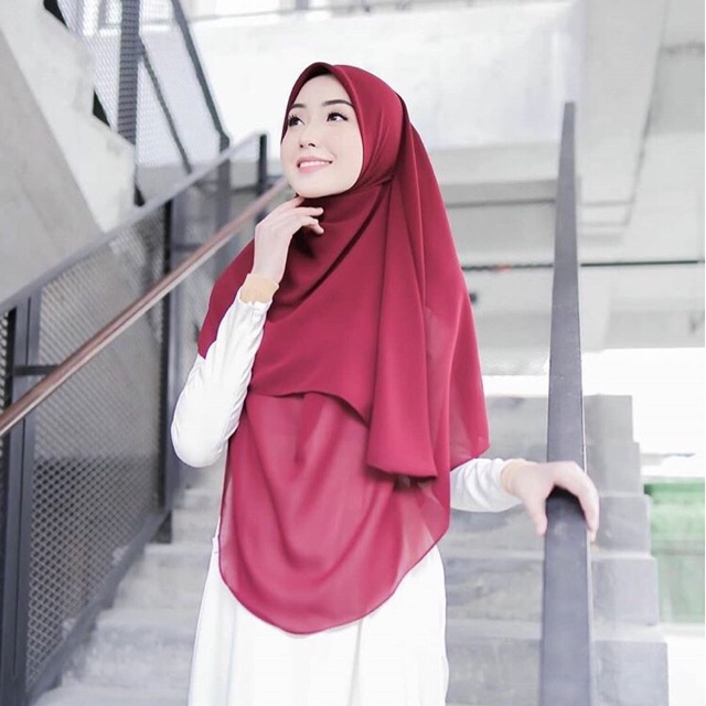 Khimar segiempat oval part 1 / bawal curve / khimar malaysia / khimar curve / ...............................        hawwa veil by zafiyya miza-7