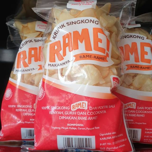 

Kripik singkong original Rame! Netto 180gram