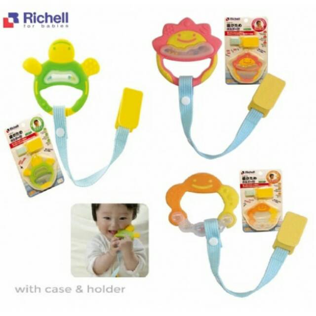 ♥BabyYank♥ RICHELL TEETHER WITH HOLDER /TEETHER WITH CASE /GIGITAN BAYI TERMURAH