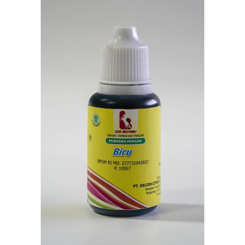 

Pewarna makanan minuman BIRU Lion Brothers Botol Tetes 30GR