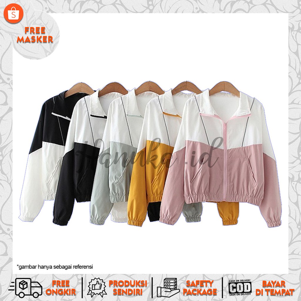 BISA COD - JAKET WANITA - PAKAIAN WANITA MURAH - JAKET MURAH - JAKET POLOS - OUTERWEAR - JAKET KATUN