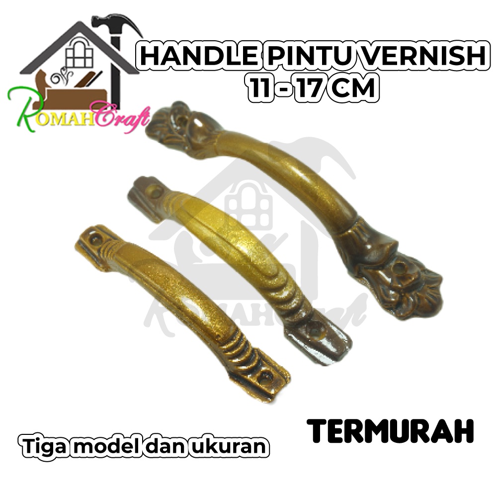 Handle Pintu Kayu 11 - 17 cm Gagang Pintu Tarikan Laci Lemari Vernish