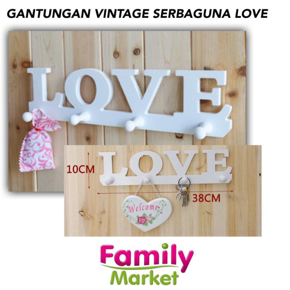 GANTUNGAN DINDING  VINTAGE LOVE  SERBAGUNA TERMURAH 