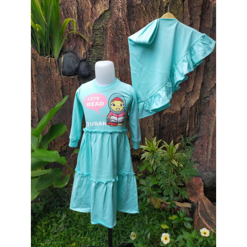 OSKOSH Gamis anak/set gamis anak/gamis anak Rempel/gamis rempel murah