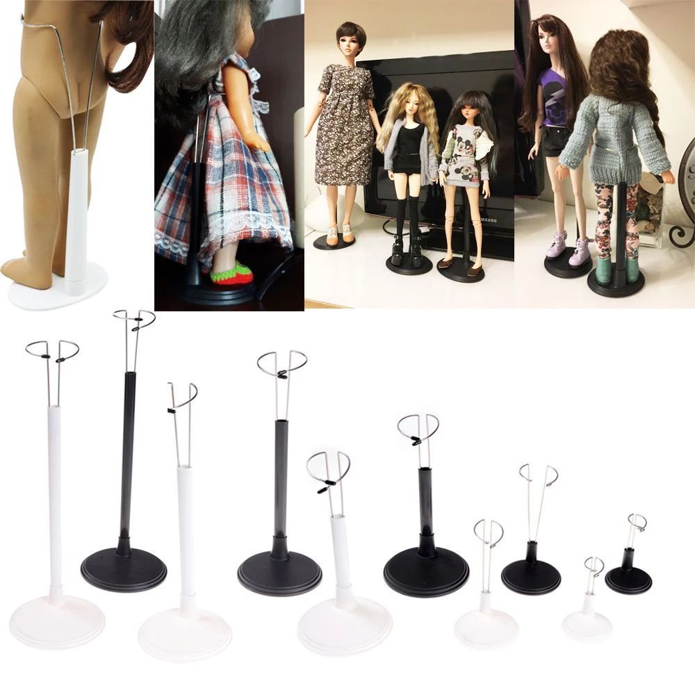 LANFY Doll Accessories Doll Wrist Stand Toy Gift Puppet Support Doll Display Holder Mannequin Model Stand Model Toy Support Metal Support Doll Bracket Support Adjustable White/Black Doll Stands Holder