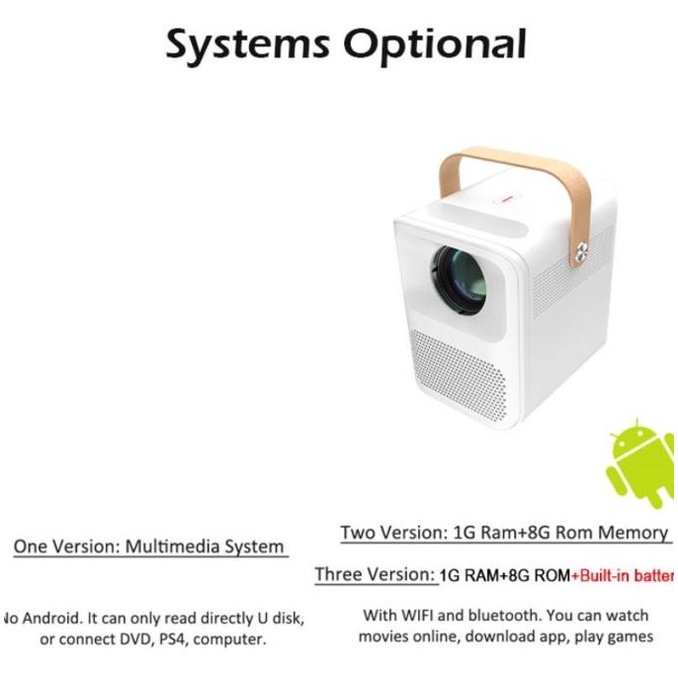 Wejoy L8 New DLP Mini Proyektor/Projector support HDMI/Flashdisk/1080P Termurah