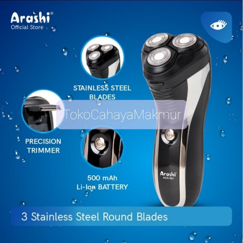 Arashi Gentleman Shaver AGS 001 - Alat Mesin Cukur Kumis &amp; Jenggot Elektrik