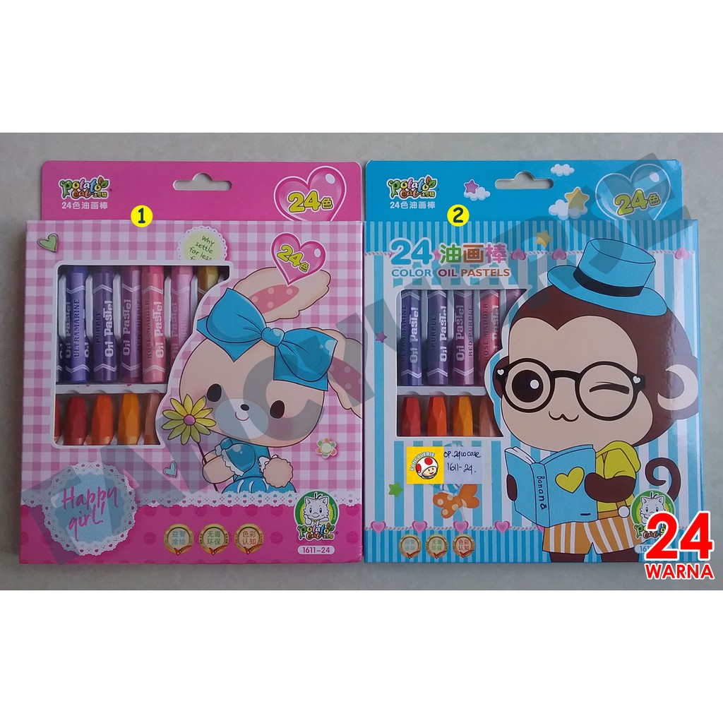 

Crayon 24 Warna Potato Cat 1611-24 / Oil Pastel Krayon