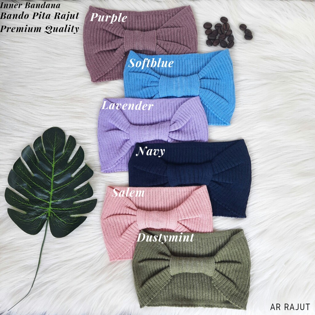 CIPUT RAJUT PITA PREMIUM / BANDO PITA RAJUT DALAMAN JILBAB / INER BANDANA PITA RAJUT