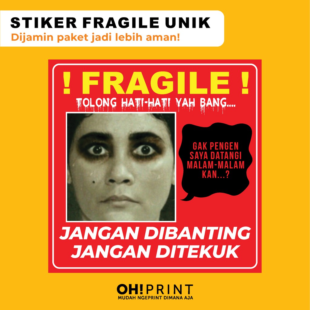 

80 PCS Stiker Fragile Unik | Stiker Fargile Jangan Di Banting