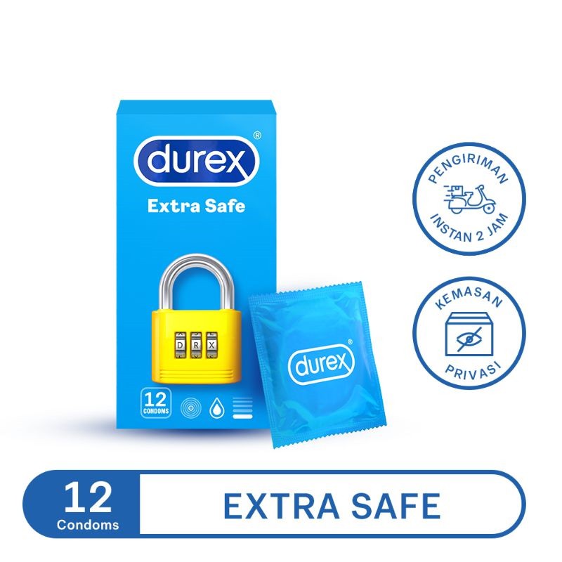 DUREX EXTRA SAFE ISI 12 KONDOM AMAN