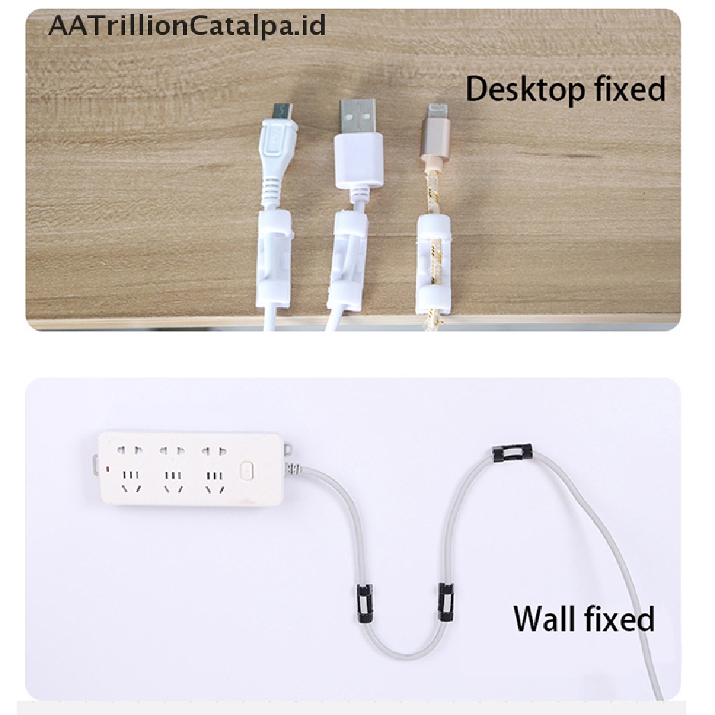 Aatrillioncatalpa 20Pcs Klip Bobbin Winder Organizer Kabel Untuk Meja