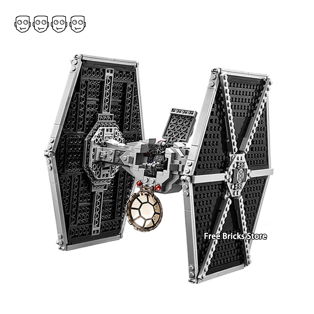 Mainan Lego Fit Star Series Wars 75211 Imperial TIE Fighter Figures 75101 DIY Educational Building