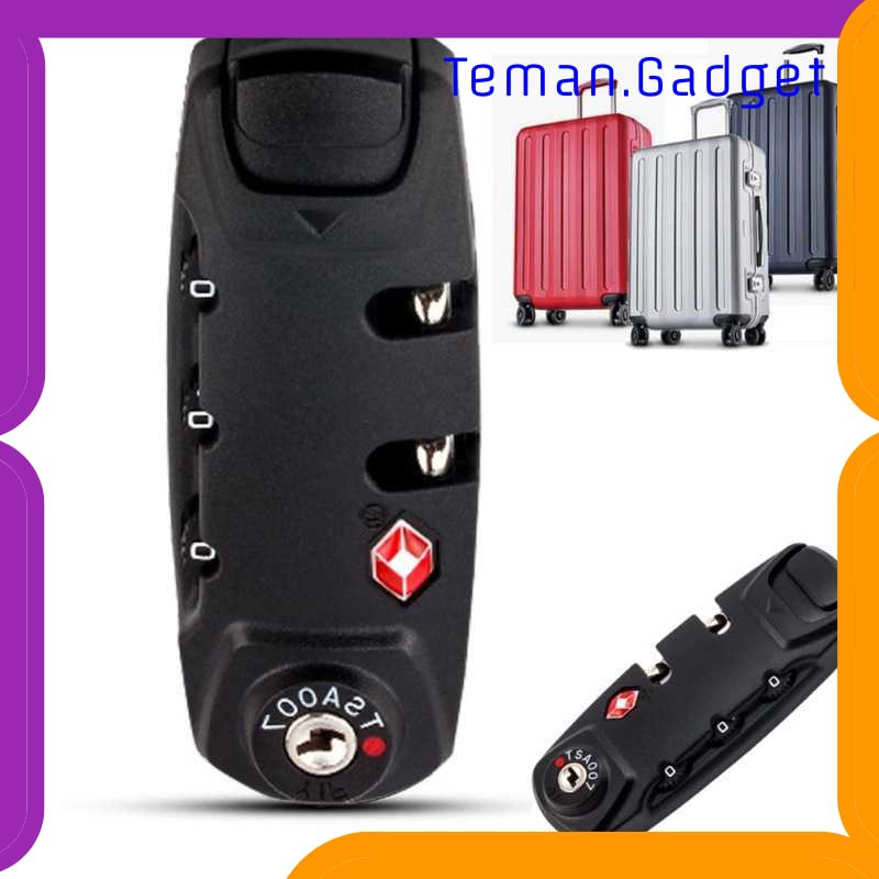 TG-FS067 CoolCell Gembok TSA Kunci Kombinasi Retsleting Koper 3 Digit - TSA007