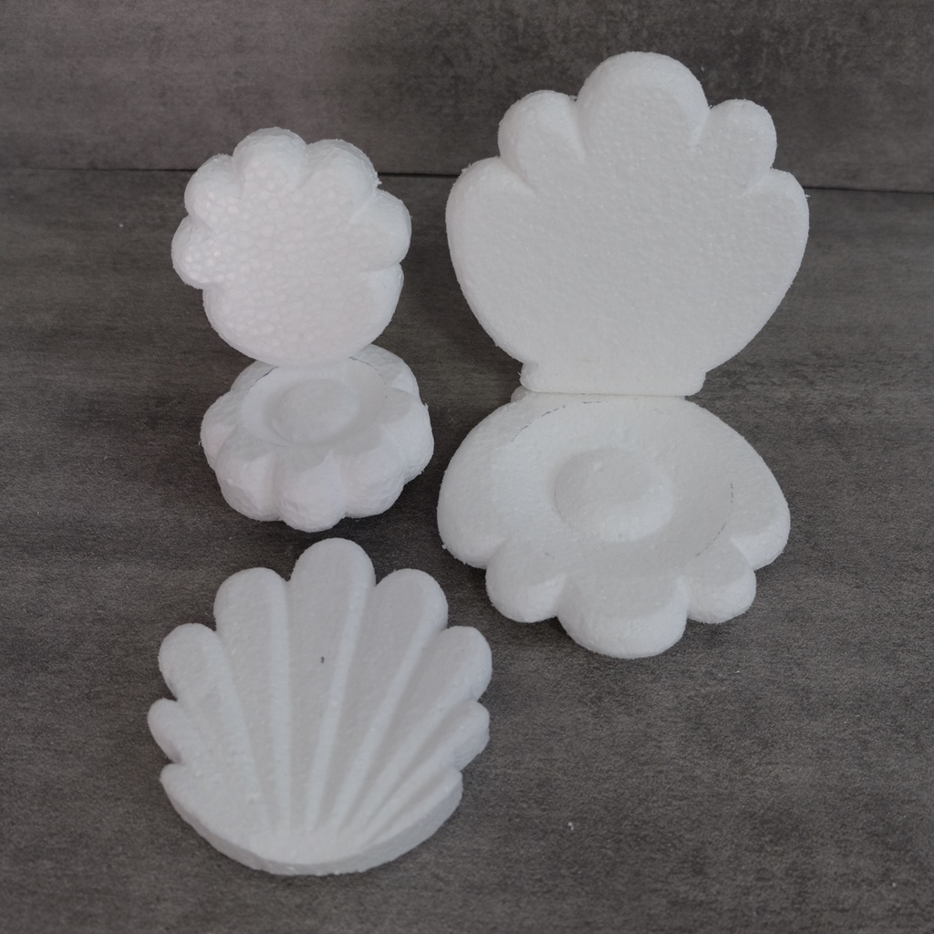 SHELL SMALL DUMMY STEYROFOAM / GABUS REPLIKA KERANG DEKORASI HIASAN KUE
