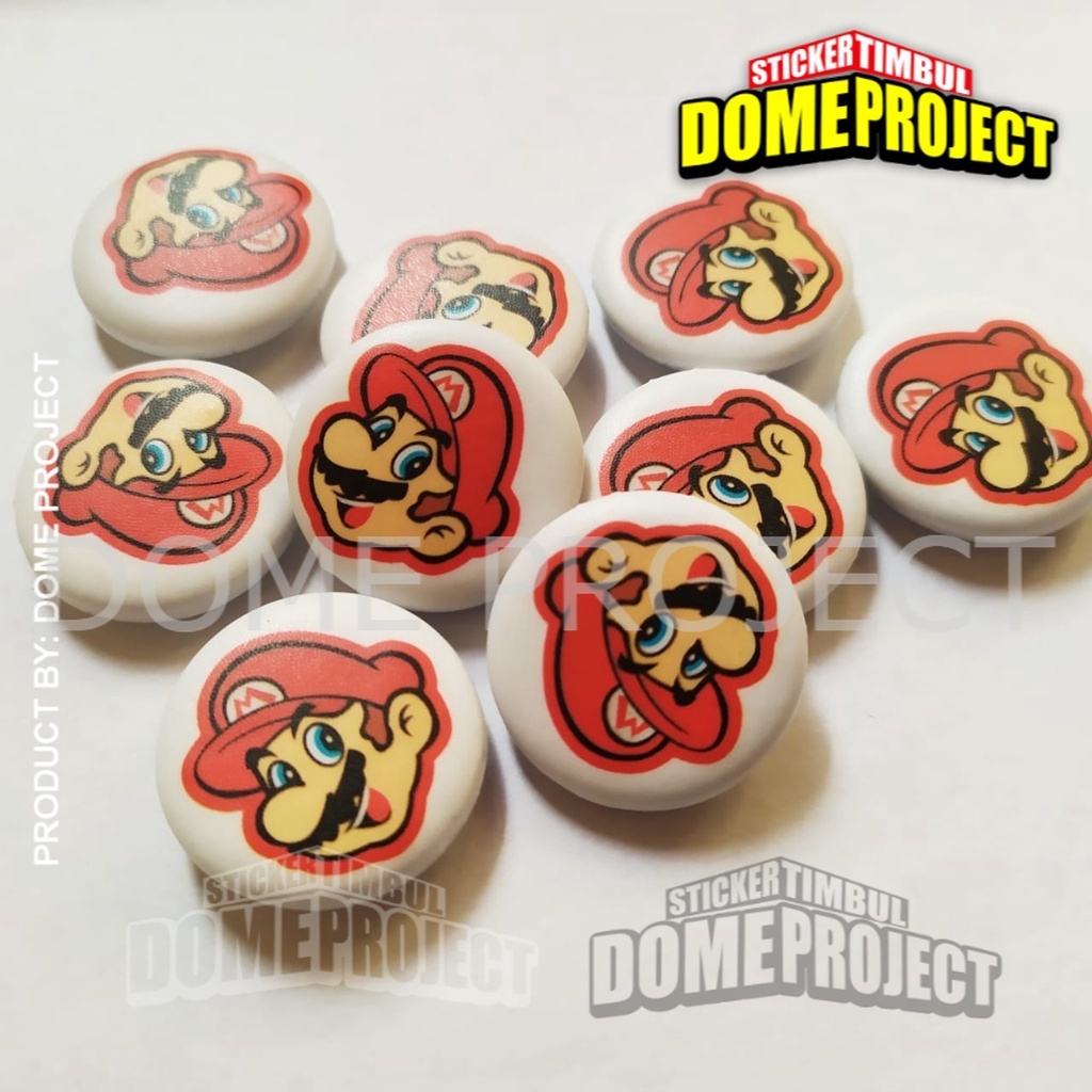 [PROMO BUY 3 GET 1] MARIO HEAD PIN PENITI 25MM BUTTON PIN AKSESORIES ROMPI AKSESORIES TAS