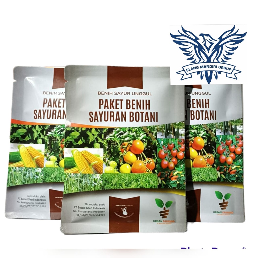 Paket Benih Sayuran Benih Bayam, Sawi, Kangkung, Kacang, Timun, Jagung Cabe, Tomat Botani Unggul Botani Seed Dalam Satu Kemasan