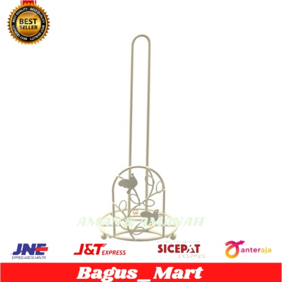 Krischef Tempat Tisu Dapur Motif Burung - Putih/tempat tisu gulung dapur/tempat tisu