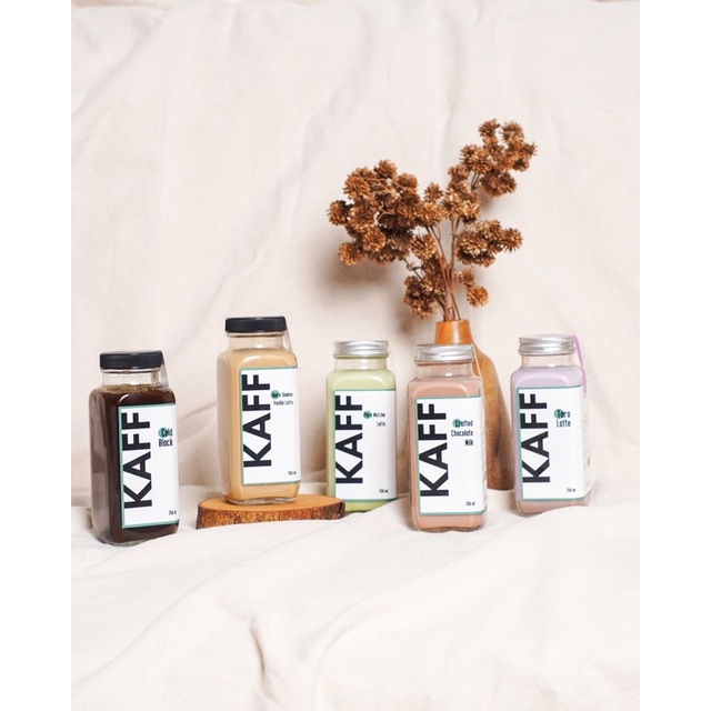 

Kaff. Premium Coffee and Latte in Glass Bottle