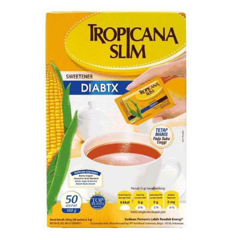 Tropicana Slim Diabtx Box isi 50 Sachet Sweetener