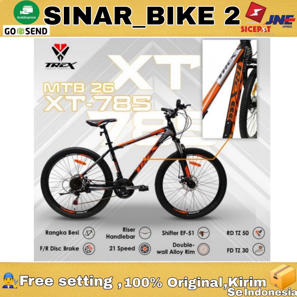 Sepeda Gunung 26 Inch TREX 785 MTB 21 Speed