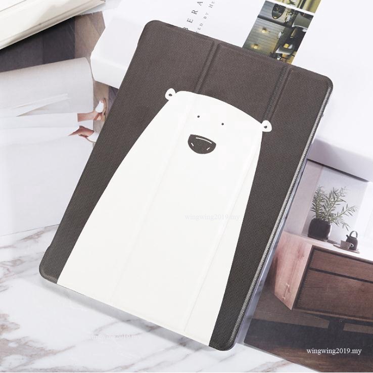 Case Bahan Kulit Pu Motif Kartun Beruang Untuk Apple Ipad 9 2021 mini 6 8.3 8th generation 7th Gen 10.2 inch 2019 Air 3rd Pro 10.5 9.7 2018