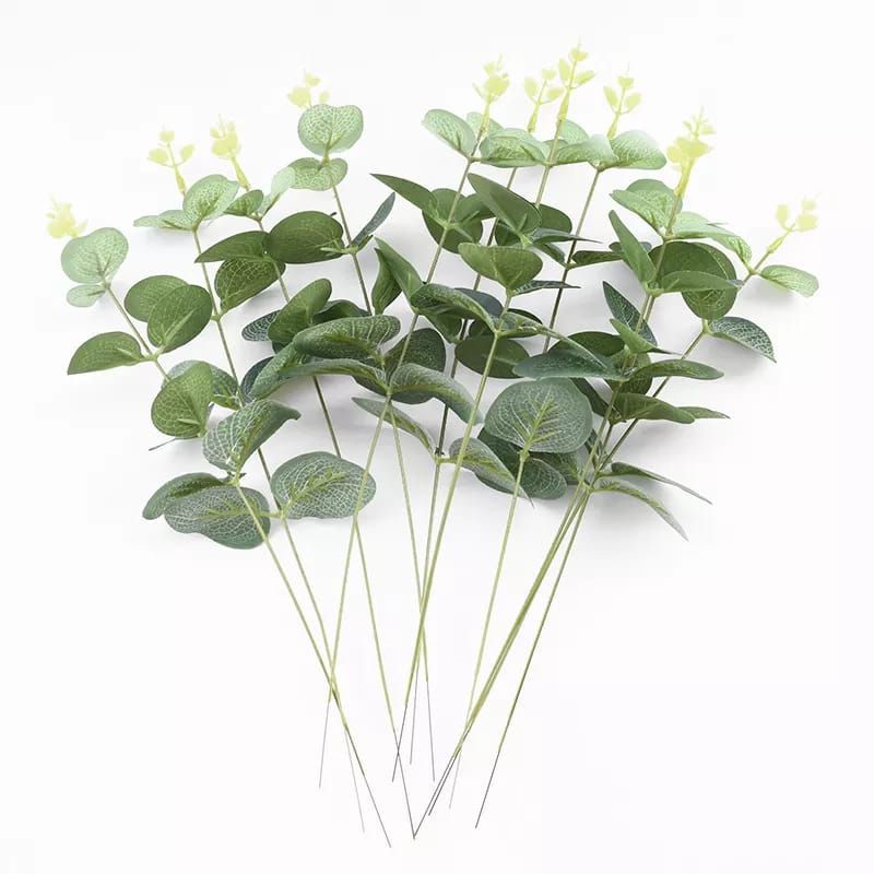 daun eucalyptus artificial aplikasi dekorasi