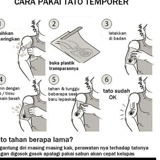 ✨ ⚡ERU tatto Temporary tahan lama tidak mudah luntur / tatto temporer / tato full lengan paling mura