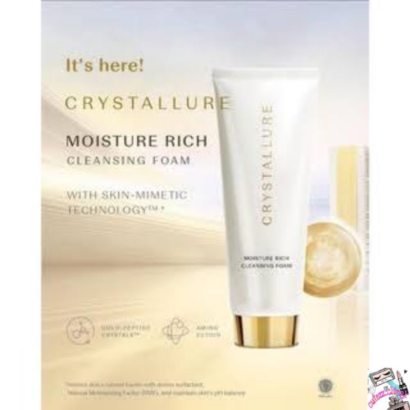 ☃Cutezz_Ching1☃Wardah Crystallure Moisture Rich Cleansing Foam 100ml