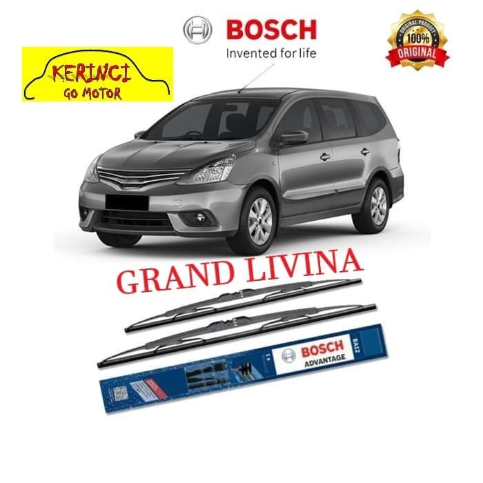 WIPER NISSAN GRAND LIVINA BOSCH ADVANTAGE 24&quot; &amp; 14&quot; SEPASANG WIPER