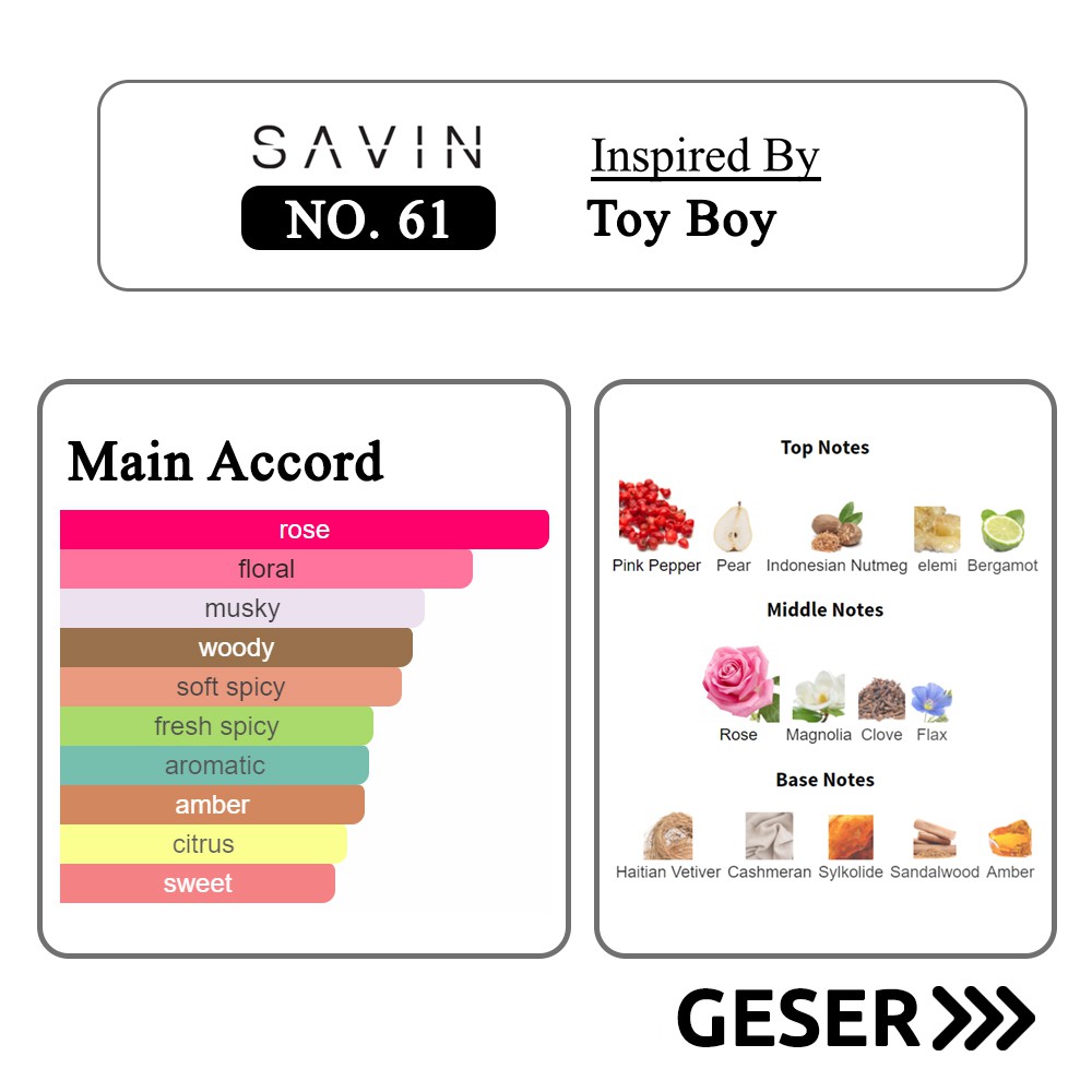 SAVIN PARFUM No. 61 Toy Boy