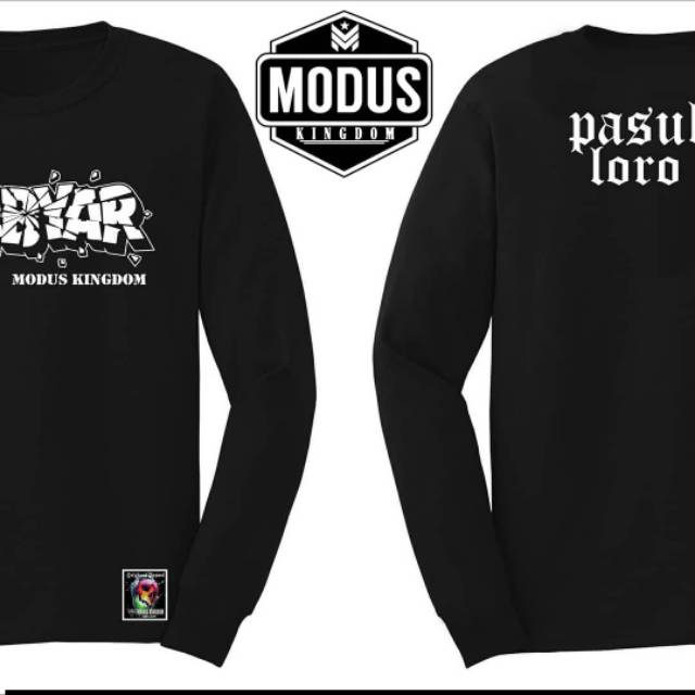 Kaos desain Ambyar hitam lengan panjang