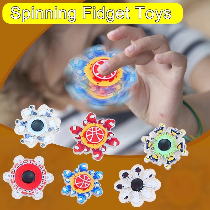 New 3D Pop It Hand Fidget Spinner Gyro Anti Stress Running Cartoon Anime Character Comic Pattern