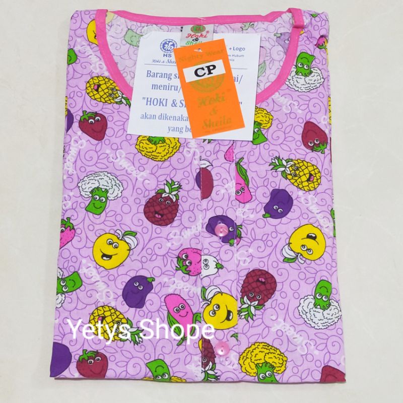 CP Full Kancing Hoki&Sheila LD110 Baju Tidur Piyama Standart [Part 1]-YD Fruit Ungu