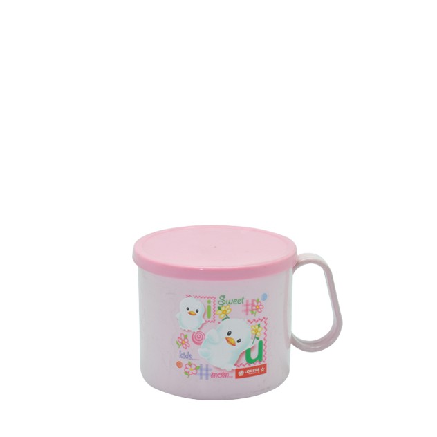 Lion Star Gelas Mug Cangkir Tempat Air Minum Anak Lucu Plastik GL-19 Kiwi Mug S 300 ml Dengan Tutup