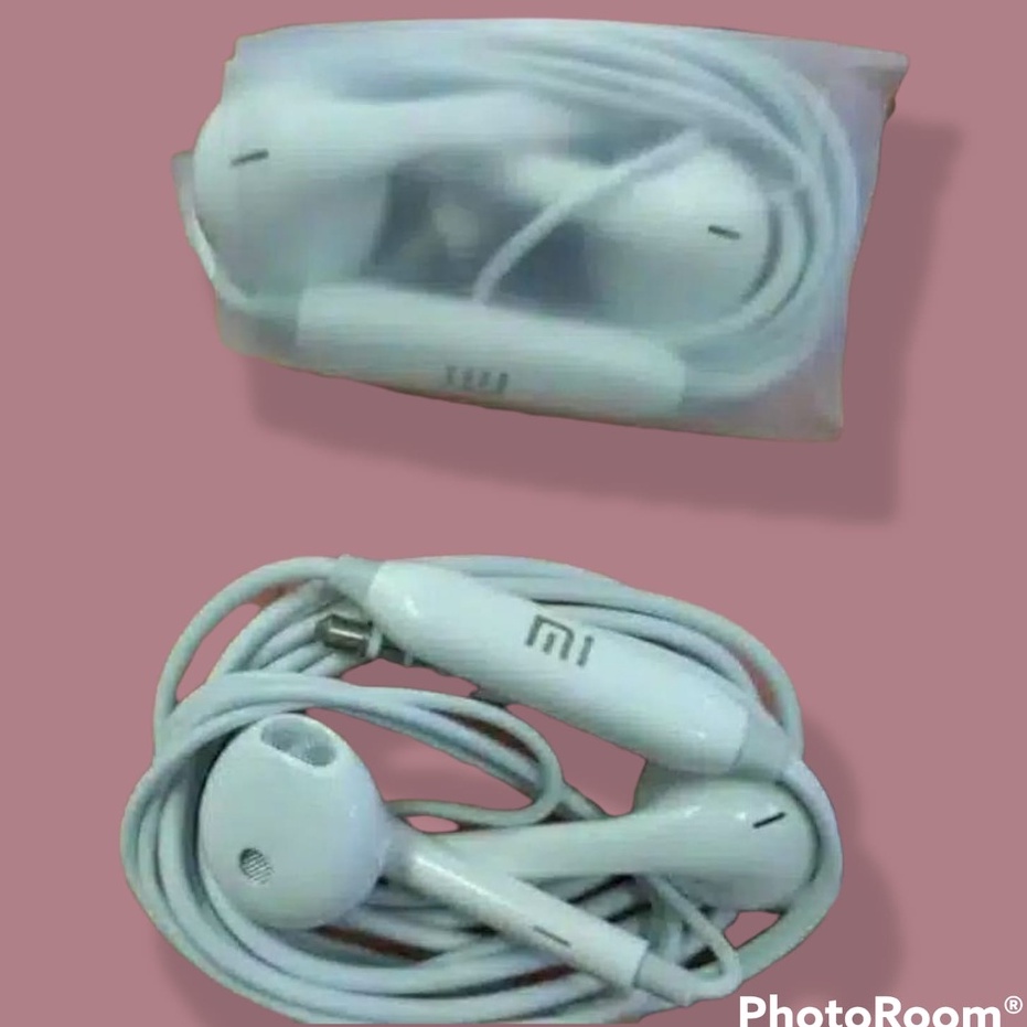 HANDSFREE HEADSET ORI XIAOMI COPOTAN UNIVERSAL STEREO 3.5MM ORIGINAL AUX MIC SUARA BENING