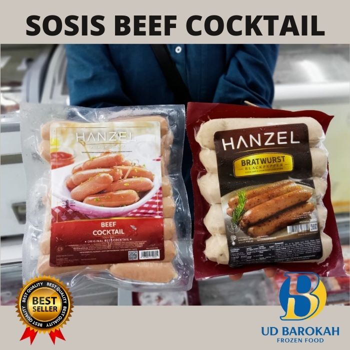 Hanzel Beef Cocktail/Sosis Sapi 500gr isi 30 . (BAROKAH FROZEN FOOD)