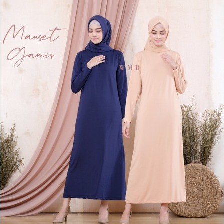 MANSET MUSLIM SPANDEK / MANSET GAMIS PANJANG/ MANSET MURAH BISA COD