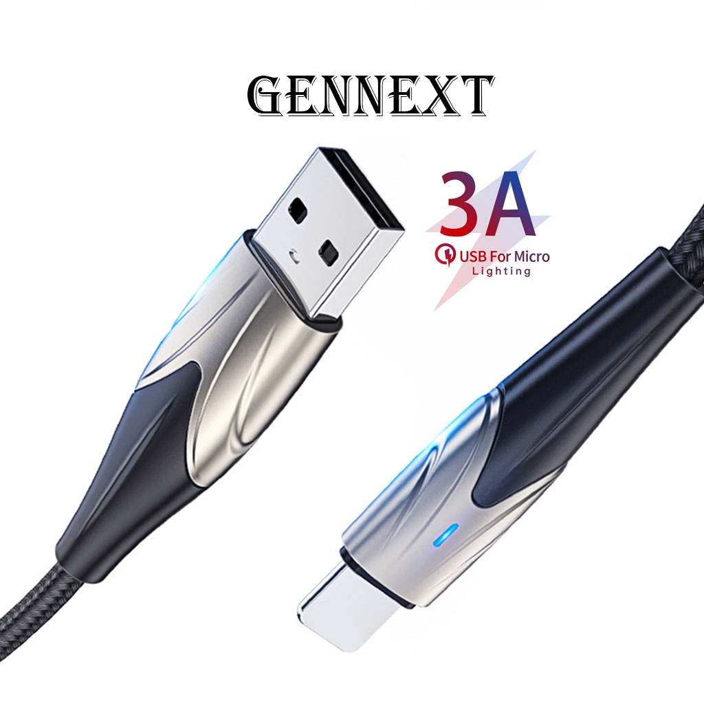 FA Kabel Data gennext 3A USB Fast charging Cable QC 3.0 Quick Charge Ori MICRO I lightning IPHONE I TYPE C