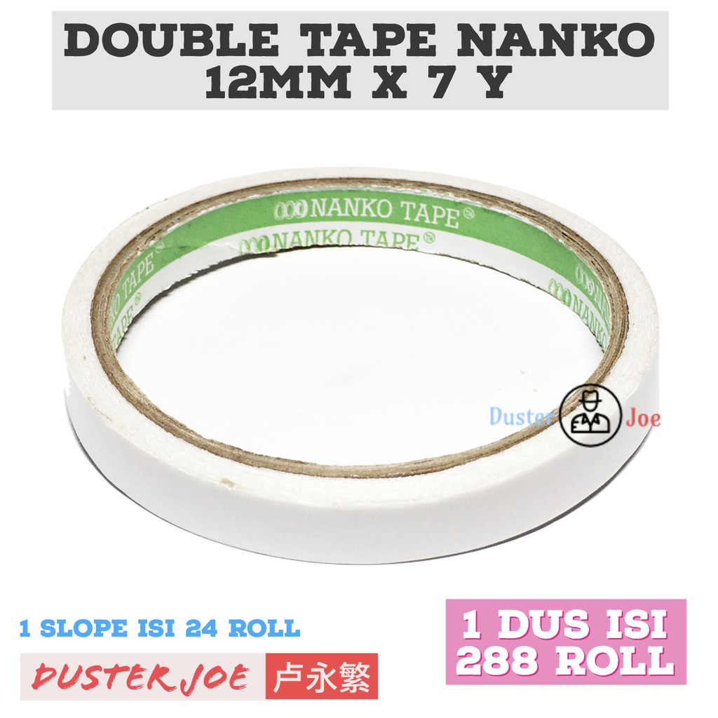 

Double Tape Nanko 1/2 inch 12mm x 7 Yard PER 1ROLL