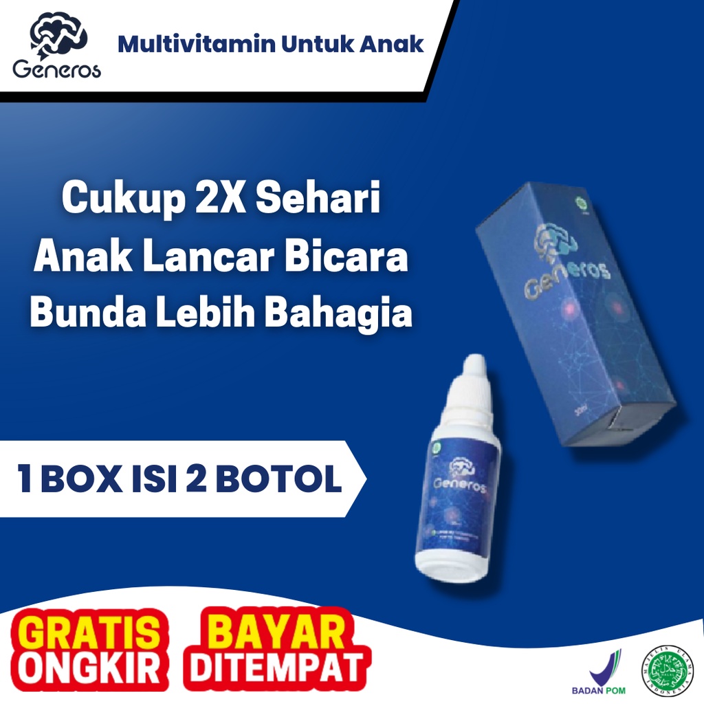 GENEROS ORIGINAL GRATIS ONGKIR | Vitamin Anak Vitamin Otak Anak Terlambat Bicara dan Autis