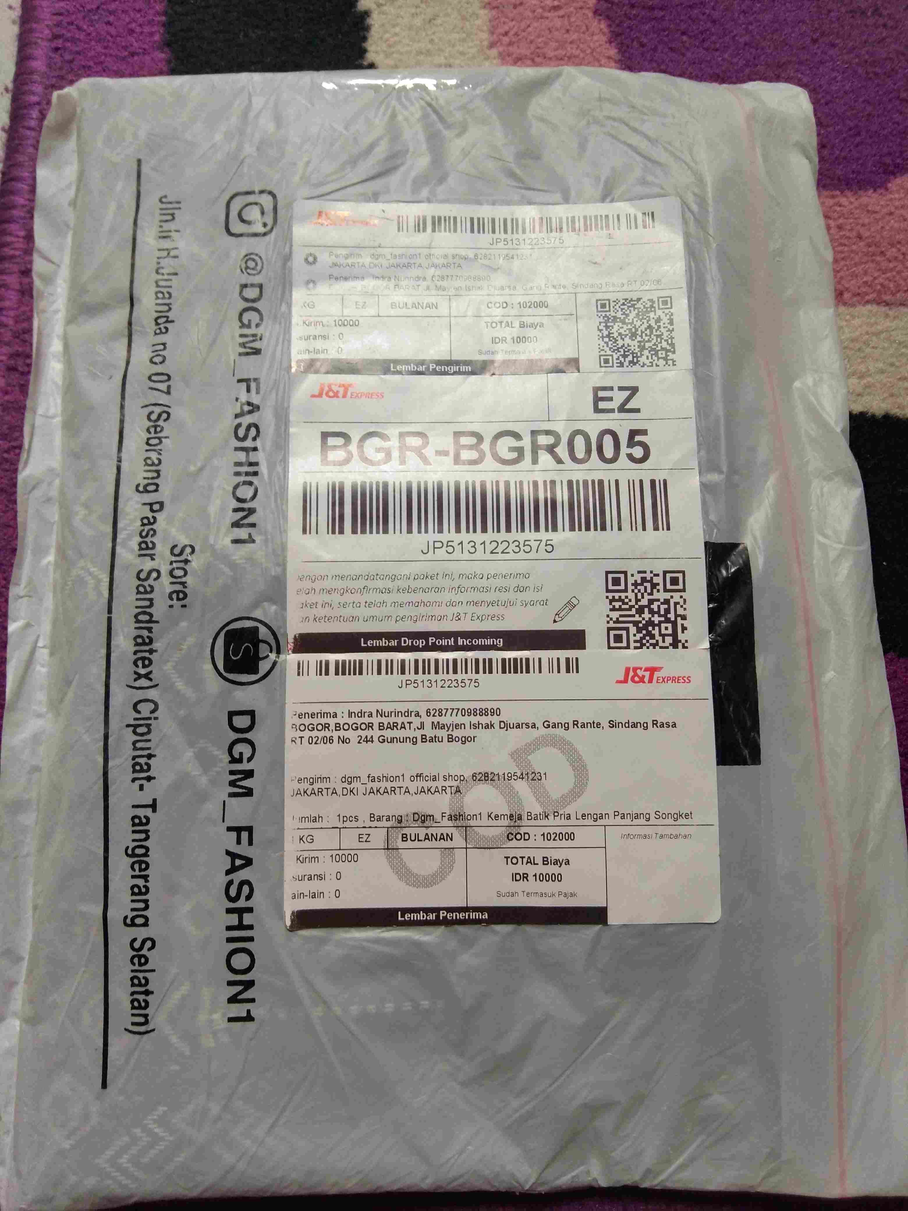 Dgm Fashion  Kemeja Batik Pria Lengan Panjang Songket /kemeja Tribal 5894